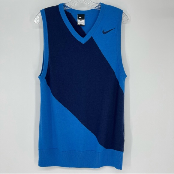 Nike Sweaters - Blue Nike Sweater Vest Size Medium Y2K